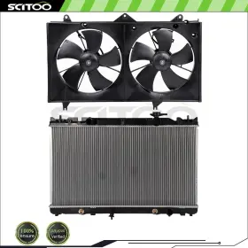 Cb837437s01 Scitoo Car Radiator And Cooling Fan Kit Fit For 2004 2005 2006 2007 2008 Toyota Solara