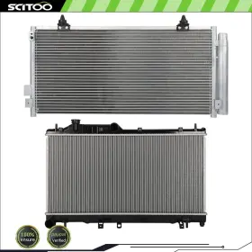 Cb837972s01 Scitoo Car Radiator And A/c Condenser Kit Fits 2008 2009 2010 2011-2014 Subaru Impreza