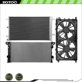 Cb844144s01 Scitoo A/c Cooling Fan And Radiator Condenser Kit For 2018-2019 Lincoln Navigator 3.5l