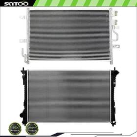 Scitoo Cb848079s01 Car Radiator And A/c Condenser Kit Fits 2015 2016 2017-2019 Ford Taurus 3.5l V6