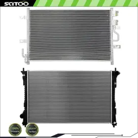 Cb848079s01 Scitoo Car Radiator And A/c Condenser Kit Fits 2015 2016 2017-2019 Ford Taurus 3.5l V6