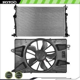 Cb848277s01 Scitoo Car Radiator And Cooling Fan Kit Fit For 2014 2015 16-2018 Jeep Cherokee 2.4l L4
