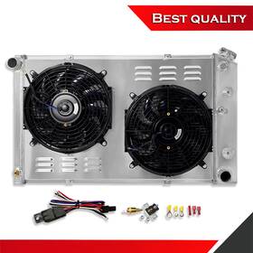 Shopvertex Sv27376 Radiator 3row Suits Chevy Camaro 1970-1981 Monte Carlo 1978-1987 With 12 Inch Fan&relay