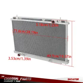 Ie1289223es Shzaitor 2row Aluminum Radiator 2007 2008 2009 For Nissan 350z 3.5l V6 Cu2999