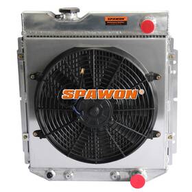 Spawon Crs130 At For Ford Mustang Falcon Mercury V8 1963-1966 3row Radiator Fan Shroud