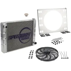 9100245 Speedway Motors Universal Sbc/bbc Radiator Kit With Single Electric Fan 31 Inch