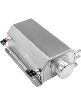 Sau-310 Speedyautopartsusa 2l Polished Aluminum Coolant Radiator Overflow Reservoir Expansion Water Tank