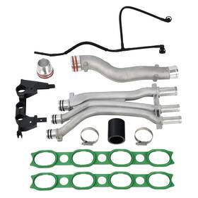 Sulandao 94810605906 948106059 Fit 2003-2006 Porsche Cayenne 4.5l V8 Engine Aluminum Coolant Pipe Up Grade Kit