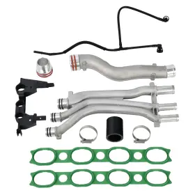 94810605906 Sulandao 948106059 Fit 2003-2006 Porsche Cayenne 4.5l V8 Engine Aluminum Coolant Pipe Up Grade Kit