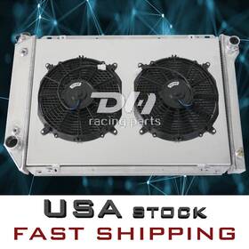 Sunran 725086142818 Aluminum Radiator Shroud Fan 4row Fit 1980-84 Ford F150/250/350 Bronco 5.0-7.5l