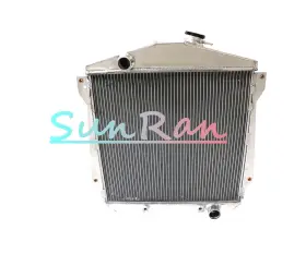 Cu4348ch Sunran Alum 3 Rows Radiator For 1943-48 Chevy Base 18.5 Inch H X 19.6 W 3.5l 3.8l Aluminum