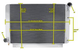 Super Radiator Sr-cc5860 Sr Champion 3 Row 12 Inch Fans Shroud For 1958-1960 Ford Thunderbird V8 Eng