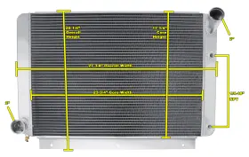 Sr-cc5860 Super Radiator Sr Champion 3 Row 12 Inch Fans Shroud For 1958-1960 Ford Thunderbird V8 Eng
