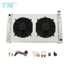 538776 Techme17 For 1988-99 Chevy Gmc C/k 1500 2500 3500 3 Row Radiator Shroud Electric Fan