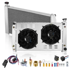 An67308-1 Tembor For 88-99 Chevy Gmc C/k C1500 C2500 C3500 Suburban At V8 4row Aluminum Radiator