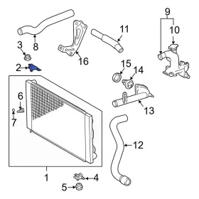 165060a040 Toyota Oe For Sienna 2004-2005 Left Lower Radiator Mount Bracket 165060a040 Toyota Oe For Sienna 2004-2005 Left Lower Radiator Mount Bracket