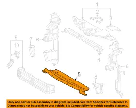 165920p020 Toyota Oem 21-24 Sienna Radiator Support Splash Shields-air Guide