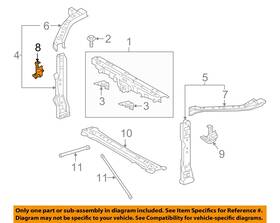 Toyota Oem 5214106170 18-24 Camry Radiator Support Support-upper Arm