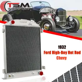 Dpi3132 Tsmindustry Upgrade 4 Rows Aluminum Radiator For 1930 1931 Ford Model A/b Chevy V8 Engine