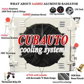 Tsmindustry Rk2957 For 2007-2018 2015 Jeep Wrangler Jk 3.6l 3.8l 4 Row Aluminum Radiator Shroud Fan