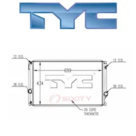 13514 Tyc Radiator Assy For Lexus Nx 200t 2.0t Auto Trans. 2015-2016 Model