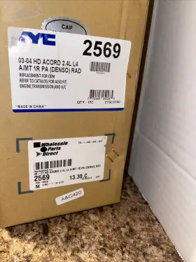 2569 Tyc Radiator-assembly Fits 03-04 Honda Accord Brand New In Box 2003-2007