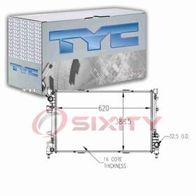Tyc Sx-2355 Radiator For 2012-2019 Fiat 500 1.4l L4 Cooler Cooling Antifreeze Is