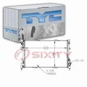 Sx-2355 Tyc Radiator For 2012-2019 Fiat 500 1.4l L4 Cooler Cooling Antifreeze Is