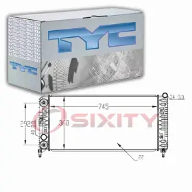 Sx-9560 Tyc Radiator For 2014-2016 Chevrolet Impala Limited 3.6l V6 Cooler Cooling Lf