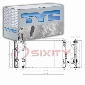 Tyc Sx-9698 Radiator For 2014 Kia Forte 1.8l 2.0l L4 Cooler Cooling Antifreeze Rb