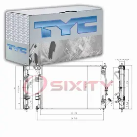 Sx-9698 Tyc Radiator For 2014 Kia Forte 1.8l 2.0l L4 Cooler Cooling Antifreeze Rb