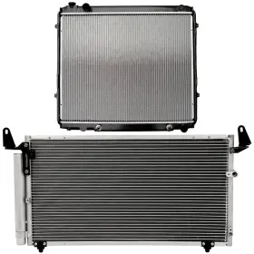 12774861 Valuezone-autoparts Radiator And Ac Condenser Cooling Kit For 2000-2006 Toyota Tundra