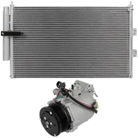 12774999 Valuezone-autoparts Condenser And Compressor For 2006 2007 2008 2009 2010 Acura Csx 07-11 Honda Civic