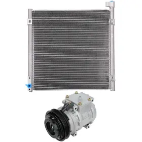 12775004 Valuezone-autoparts Condenser And Compressor For 1997-2000 Acura El 96-2000 Honda Civic