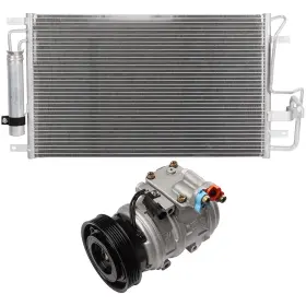 12775009 Valuezone-autoparts Condenser And Compressor For 2005-2009 Hyundai Tucson 2007 Kia Sportage
