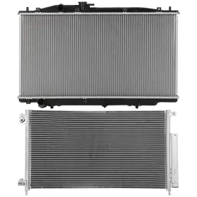 12775085 Valuezone-autoparts Radiator And A/c Condenser For 2003 2004 2005 2006 2007 Honda Accord