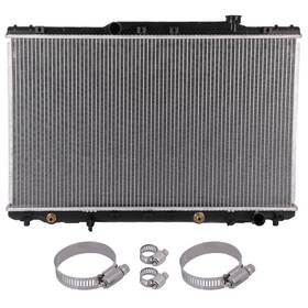 Valuezone-autoparts 12775198 1 Radiator For 1992-1996 Toyota Camry With Universal Oil Hose Clamps Kit Cu1318