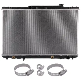 12775198 Valuezone-autoparts 1 Radiator For 1992-1996 Toyota Camry With Universal Oil Hose Clamps Kit Cu1318