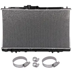 12775214 Valuezone-autoparts 1 Radiator For 2002-2003 Acura Cl Tl With Universal Oil Hose Clamps Kit Cu2431