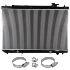12775215 Valuezone-autoparts 1 Radiator For 2001-2007 Toyota Highlander With Universal Oil Hose Clamps Kit