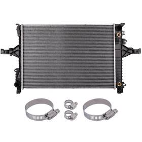Valuezone-autoparts 12775221 1 Radiator For 01-09 Volvo S60 99-06 S80 With Universal Oil Hose Clamps