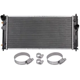 12775241 Valuezone-autoparts 1 Radiator For 2000-2005 Toyota Celica With Universal Oil Hose Clamps Kit 2335