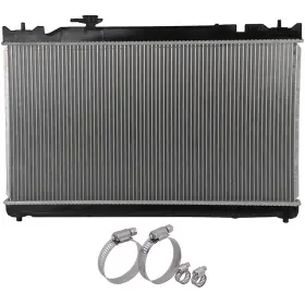 12775247 Valuezone-autoparts 1 Radiator For 2003-2006 Nissan 350z With Universal Oil Hose Clamps Kit Cu2576