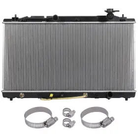 12775249 Valuezone-autoparts 1 Radiator For 05-12 Toyota Avalon 07-11 Camry With Oil Hose Clamps Kit