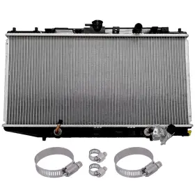 12775283 Valuezone-autoparts 1 Radiator For 1988-1991 Honda Civic Crx With Universal Oil Hose Clamps Kit