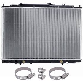 Valuezone-autoparts 12775298 1 Radiator For 01-02 Acura Mdx 2003-04 Honda Pilot With Universal Oil Hose Clamps