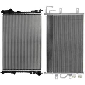 Valuezone-autoparts 12775338 Aluminum Radiator And A/c Condenser For 2010 2011 2012 Ford Flex