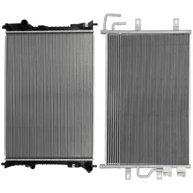 12775338 Valuezone-autoparts Aluminum Radiator And A/c Condenser For 2010 2011 2012 Ford Flex