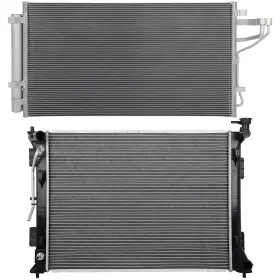 12775347 Valuezone-autoparts Aluminum Front Radiator And A/c Condenser For 2016 Kia Optima