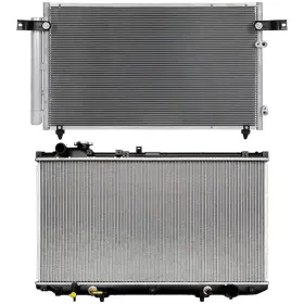 13728624 Valuezone-autoparts Aluminum Radiator And Ac Condenser Cooling Kit Fits Lexus Gs300 1998-2005